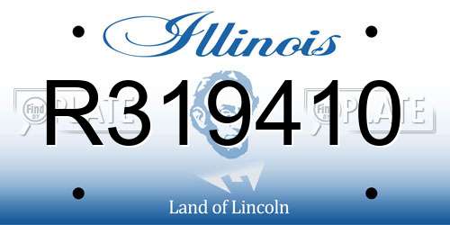 R319410 Illinois License Plate