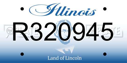 R320945 Illinois License Plate