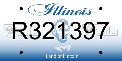 R321397 Illinois License Plate