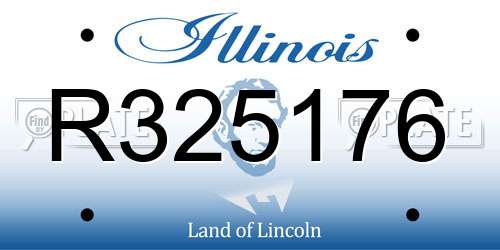 R325176 Illinois License Plate