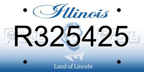 R325425 Illinois License Plate