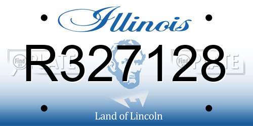 R327128 Illinois License Plate