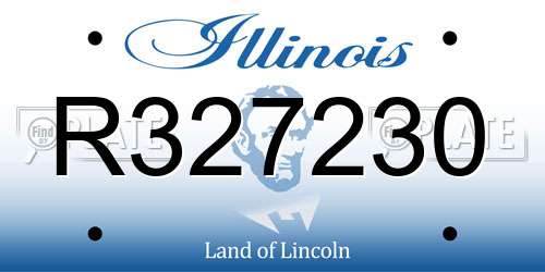 R327230 Illinois License Plate