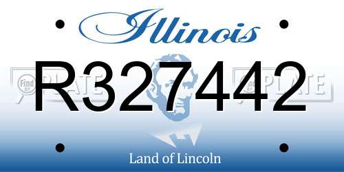 R327442 Illinois License Plate