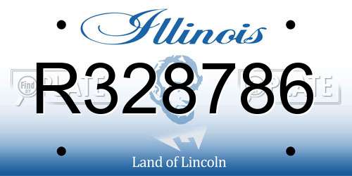 R328786 Illinois License Plate