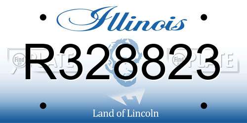R328823 Illinois License Plate