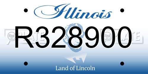 R328900 Illinois License Plate