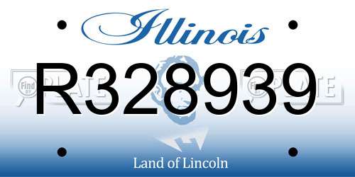 R328939 Illinois License Plate