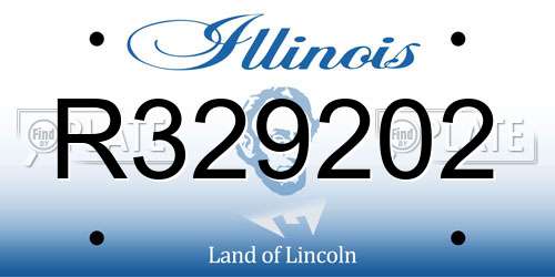 R329202 Illinois License Plate