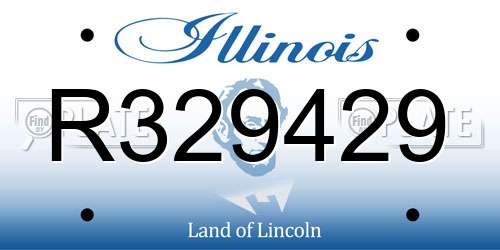 R329429 Illinois License Plate