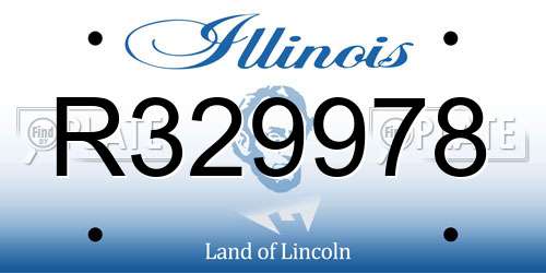 R329978 Illinois License Plate