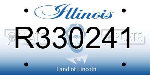 R330241 Illinois License Plate
