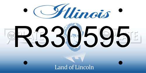 R330595 Illinois License Plate