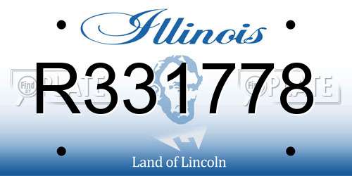 R331778 Illinois License Plate