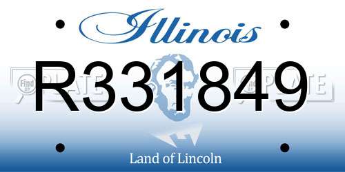 R331849 Illinois License Plate