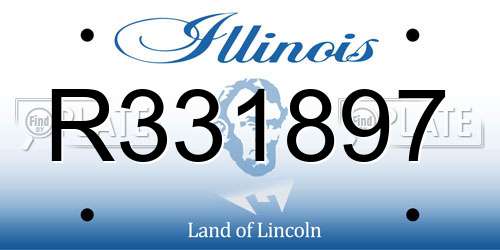 R331897 Illinois License Plate