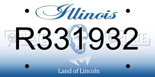 R331932 Illinois License Plate