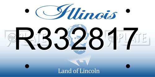 R332817 Illinois License Plate