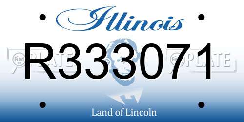 R333071 Illinois License Plate
