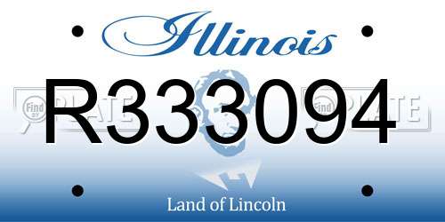 R333094 Illinois License Plate