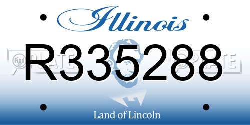 R335288 Illinois License Plate