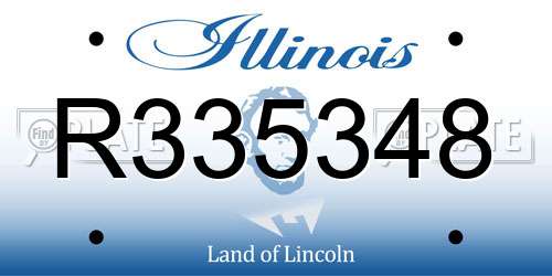 R335348 Illinois License Plate