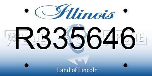 R335646 Illinois License Plate