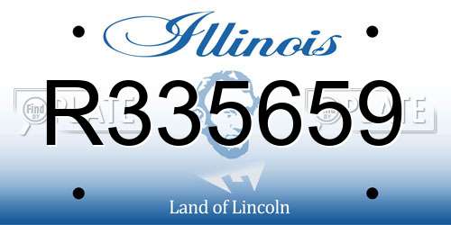 R335659 Illinois License Plate