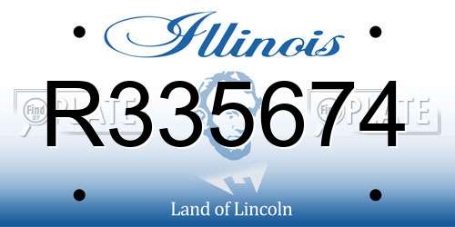 R335674 Illinois License Plate