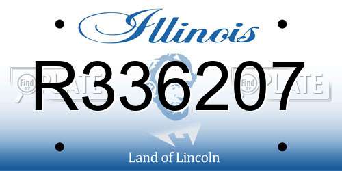 R336207 Illinois License Plate