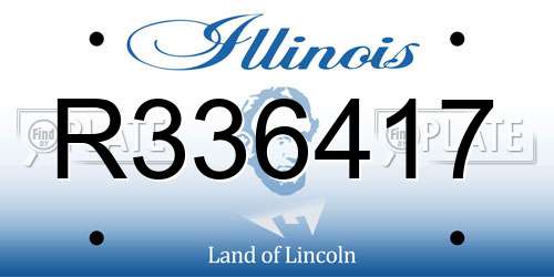 R336417 Illinois License Plate