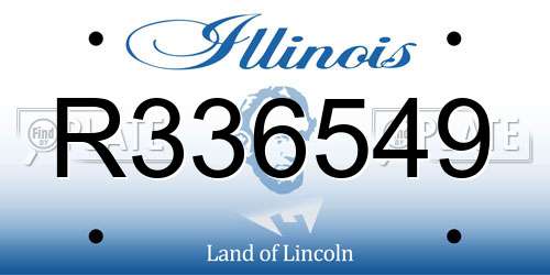R336549 Illinois License Plate
