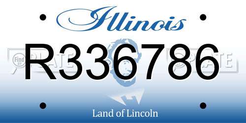 R336786 Illinois License Plate