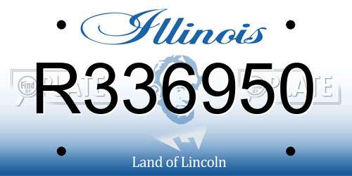 R336950 Illinois License Plate
