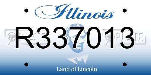R337013 Illinois License Plate