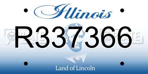 R337366 Illinois License Plate