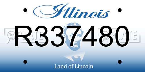 R337480 Illinois License Plate
