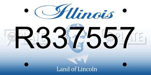R337557 Illinois License Plate
