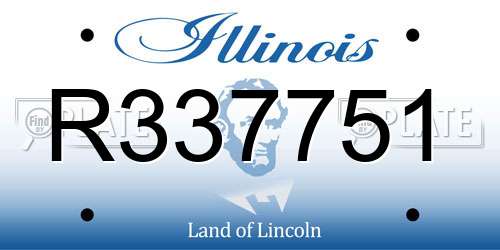 R337751 Illinois License Plate