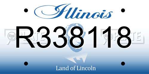 R338118 Illinois License Plate