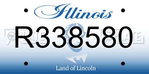 R338580 Illinois License Plate