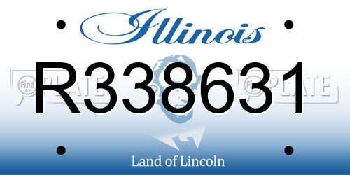 R338631 Illinois License Plate