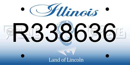 R338636 Illinois License Plate