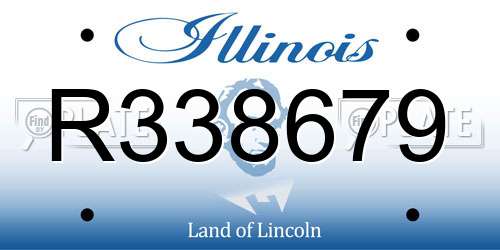 R338679 Illinois License Plate