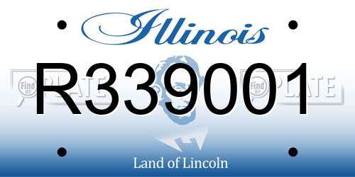 R339001 Illinois License Plate