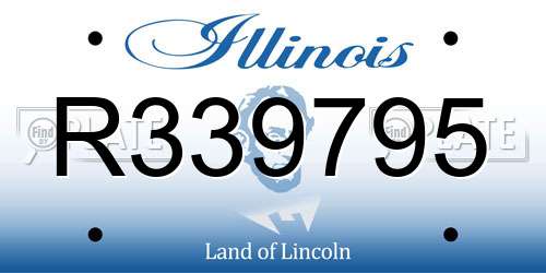 R339795 Illinois License Plate