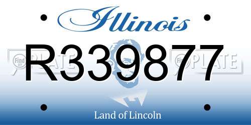 R339877 Illinois License Plate
