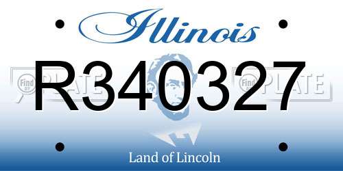 R340327 Illinois License Plate