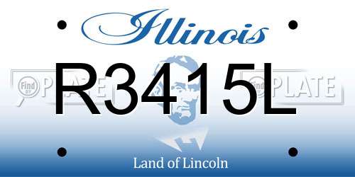 R3415L Illinois License Plate