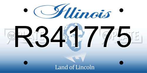 R341775 Illinois License Plate